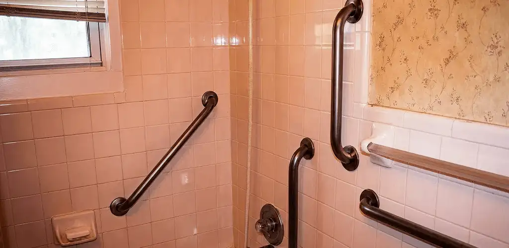 Shower grab bar installation for bathroom safety and accessibility in Mobile, AL
